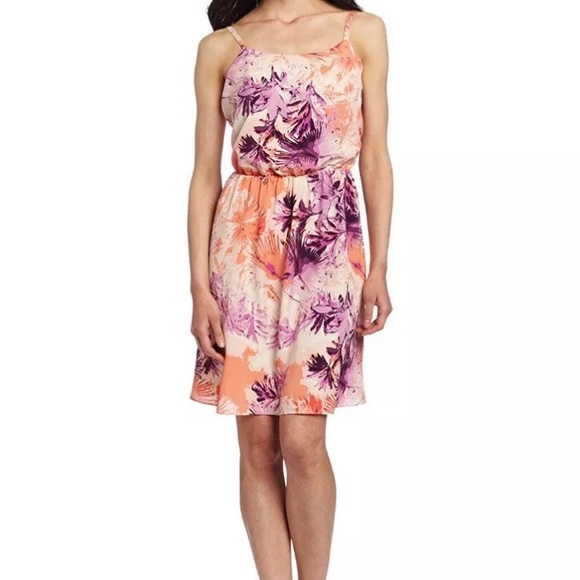 calvin klein purple floral dress